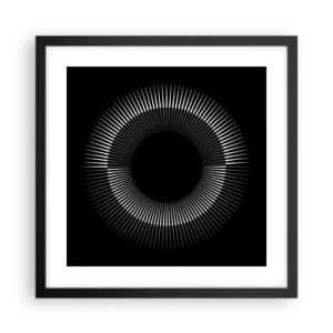 Poster in einem schwarzem Rahmen - Schwarze Sonne - 40x40 cm