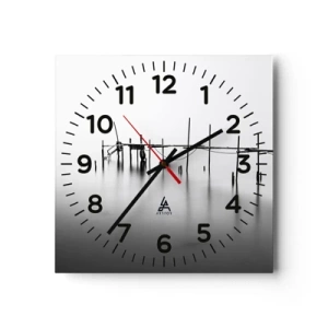 Wanduhr - Glasuhr - Was ist, wenn es keine Welt gibt? - 30x30 cm
