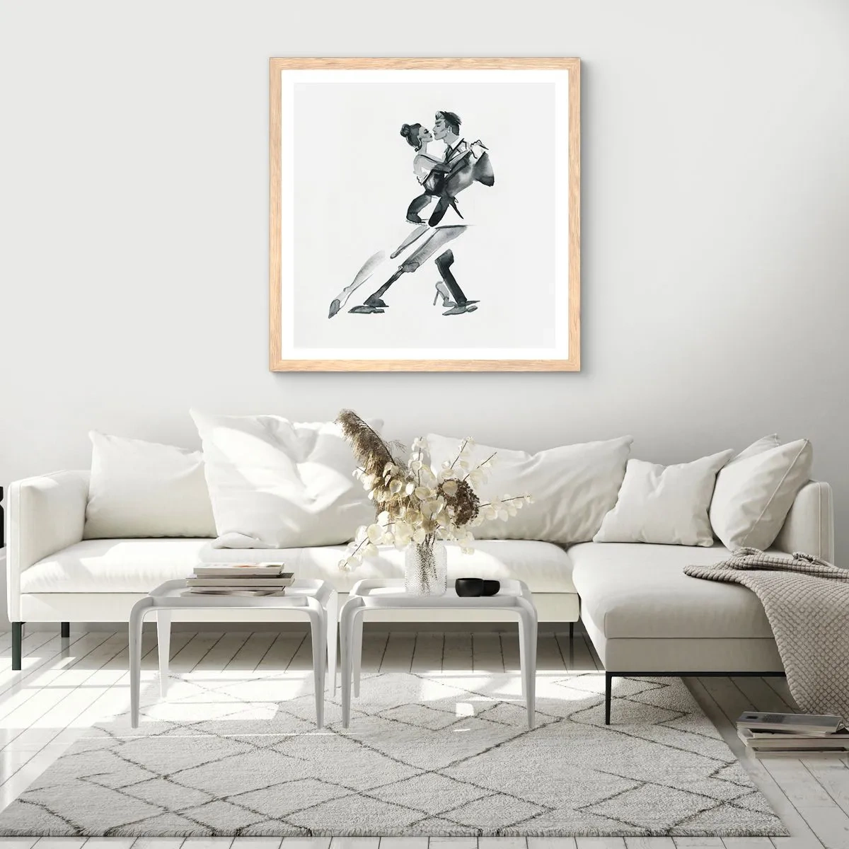 Poster in einem Rahmen aus heller Eiche - In einem Schlag - 60x60 cm