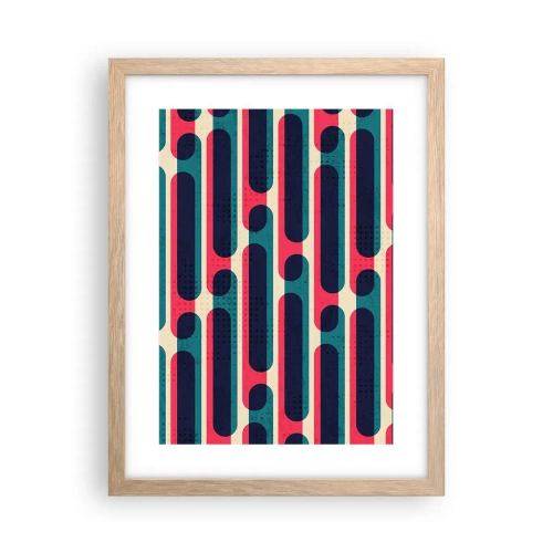 Poster in einem Rahmen aus heller Eiche - In die Tiefe und vorwärts - 30x40 cm