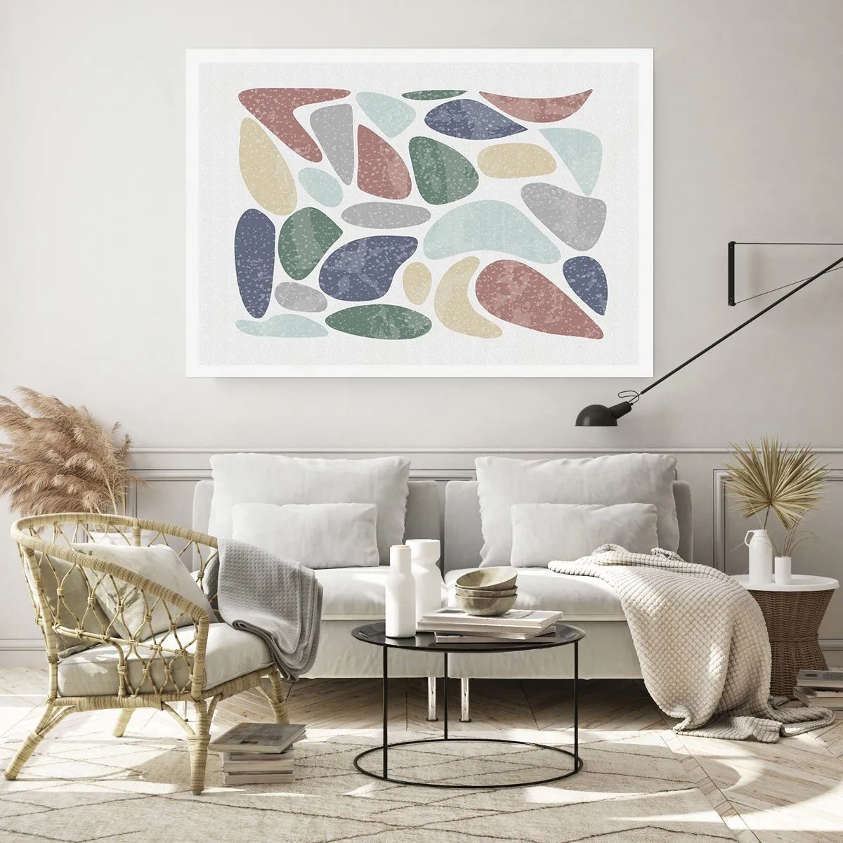Poster - Mosaik aus pulverförmigen Farben - 40x30 cm