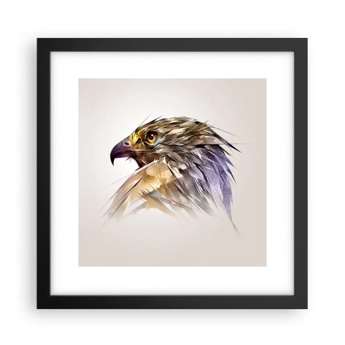 Poster in einem schwarzem Rahmen - Porträt eines Kriegers - 30x30 cm