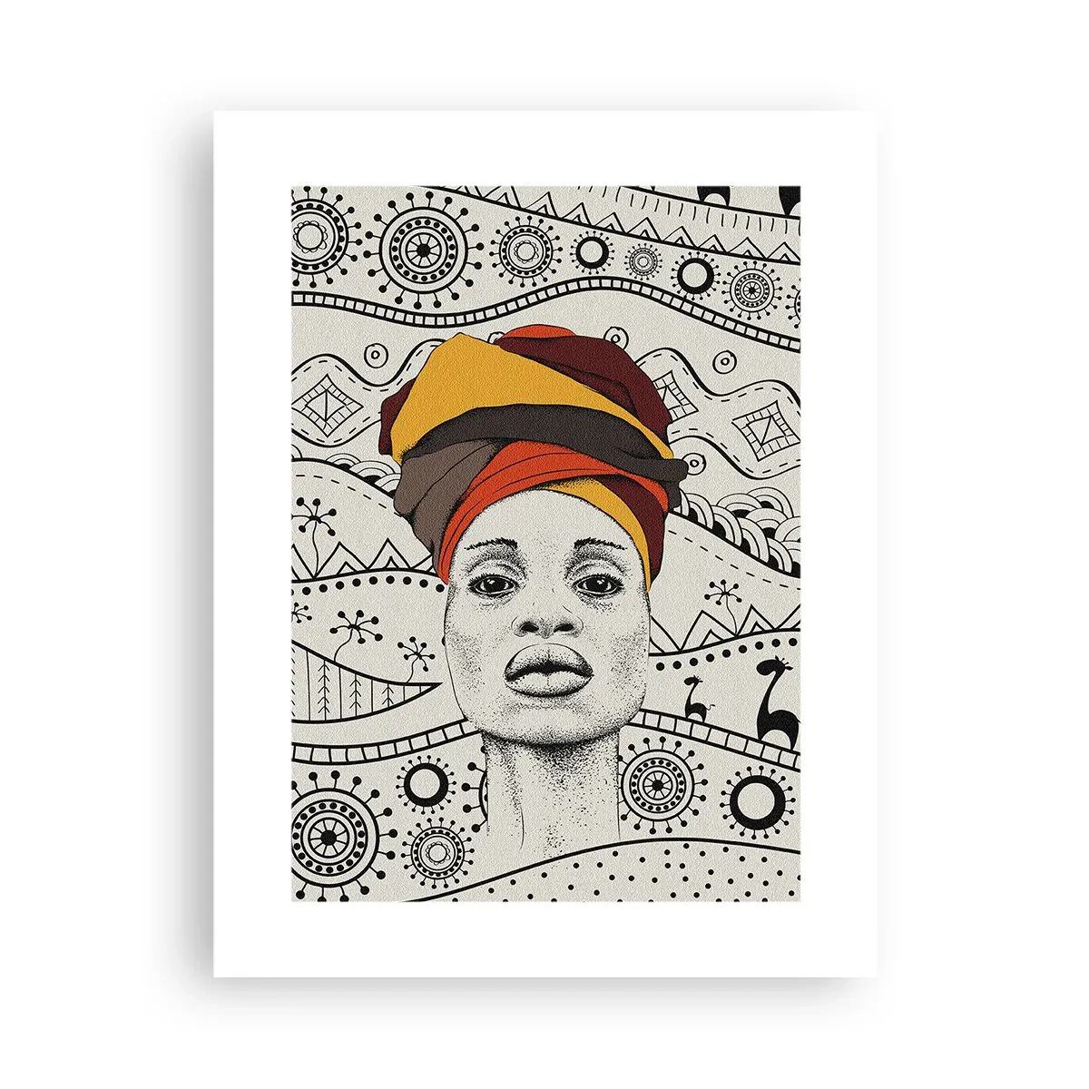 Poster - Afrikanisches Porträt - 30x40 cm