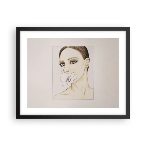 Poster in einem schwarzem Rahmen - Ein Symbol für Eleganz und Schönheit - 50x40 cm