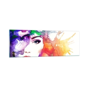 Glasbild - Bild auf glas - Mit dem Kopf in den Wolken - 90x30 cm