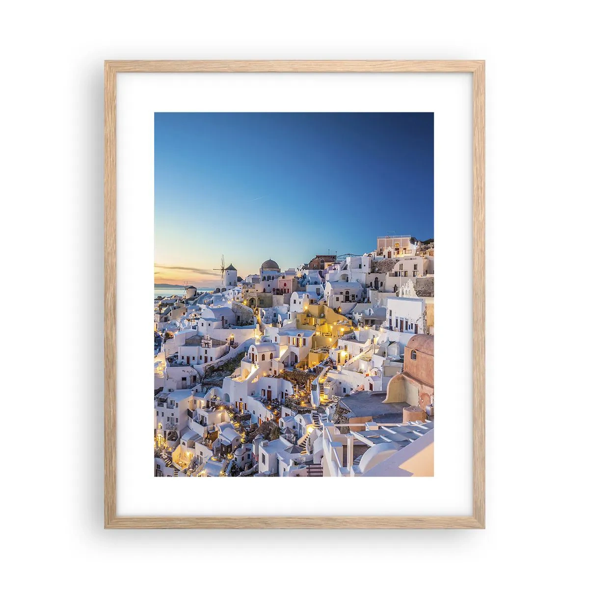 Poster in einem Rahmen aus heller Eiche - Die Essenz des Griechischen - 40x50 cm