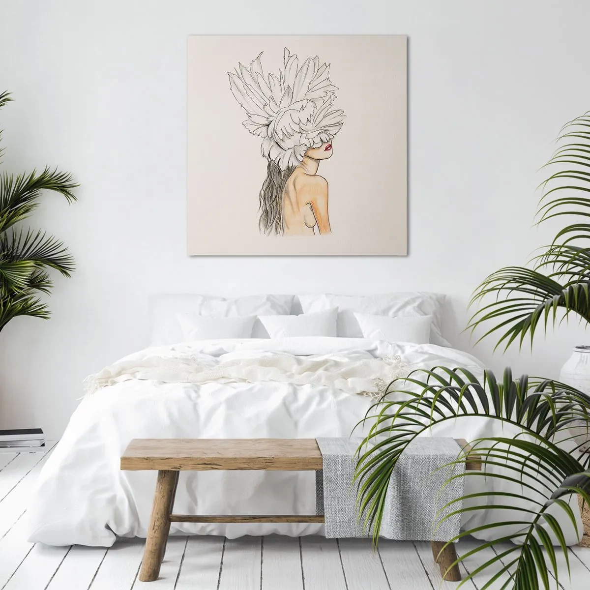 Bild auf Leinwand - Leinwandbild - Gekrönte Schönheit - 40x40 cm