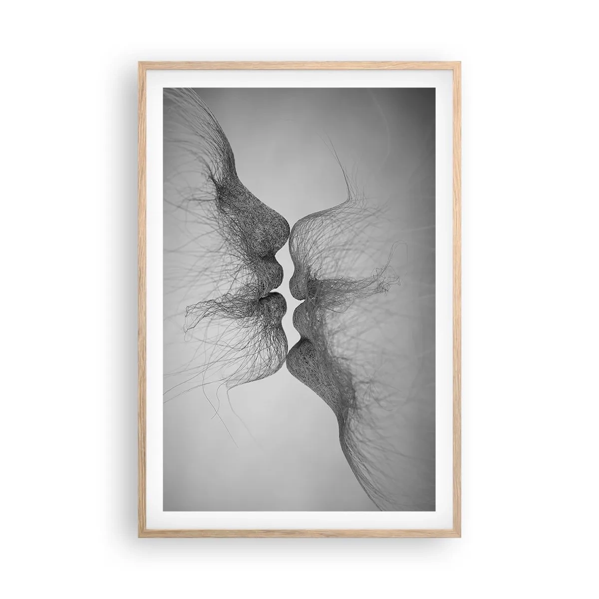 Poster in einem Rahmen aus heller Eiche - Kuss des Windes - 61x91 cm