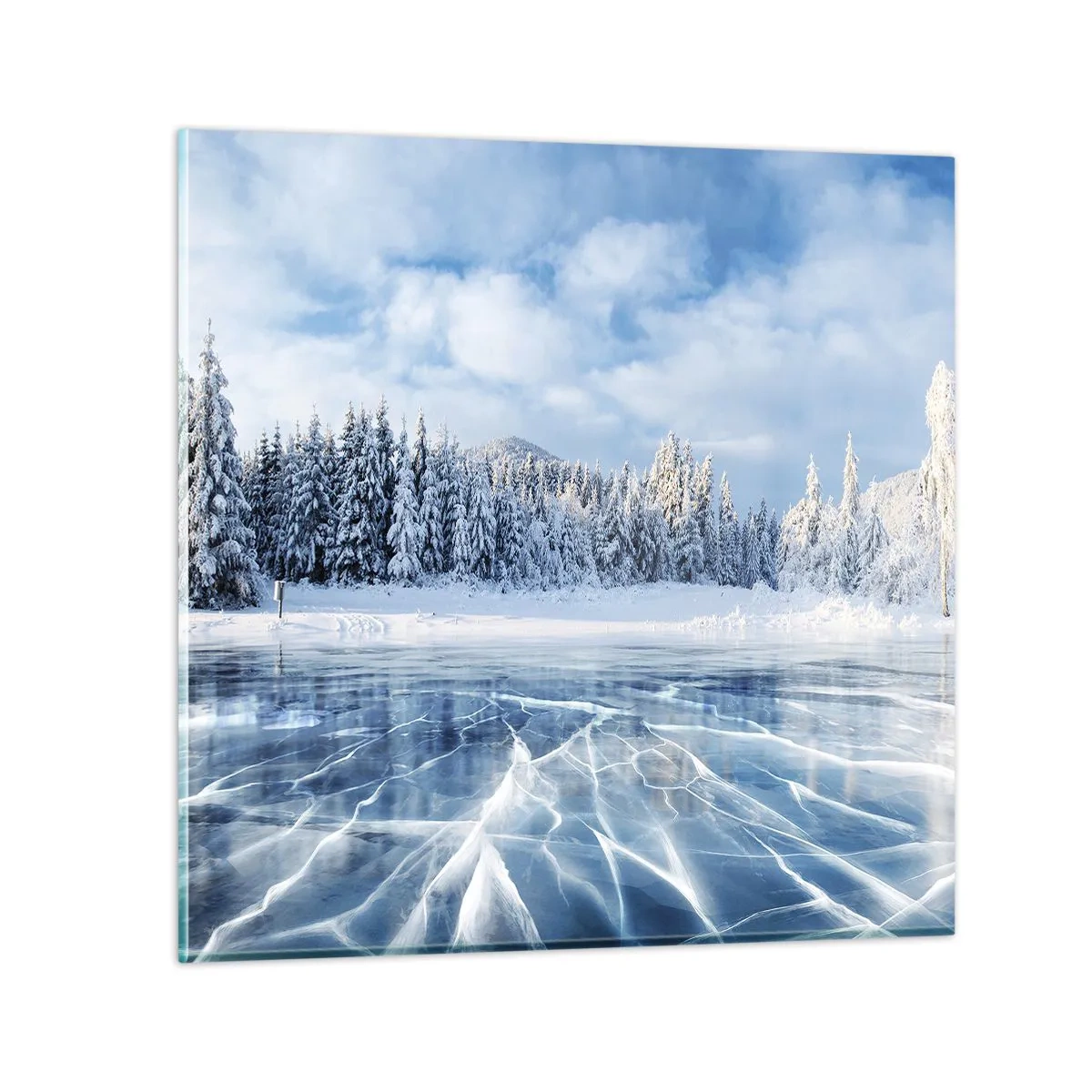 Glasbild - Bild auf glas - Eine schillernde und kristallklare Aussicht - 40x40 cm