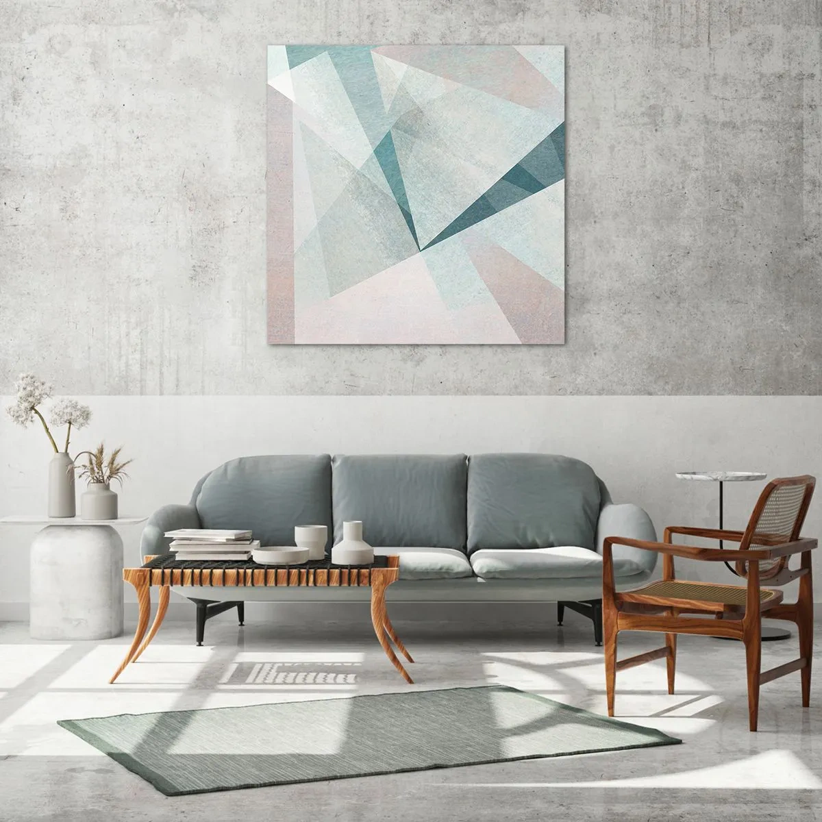 Glasbild - Bild auf glas - Einfach aber dynamisch - 70x70 cm