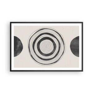 Poster in einem schwarzem Rahmen - Wichtig ist, was dazwischen liegt - 91x61 cm