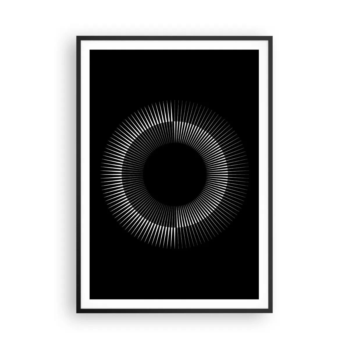 Poster in einem schwarzem Rahmen - Schwarze Sonne - 70x100 cm