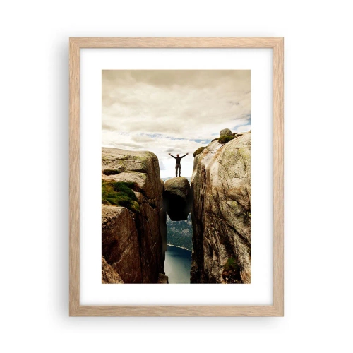 Poster in einem Rahmen aus heller Eiche - Wie geht's mir?! - 30x40 cm