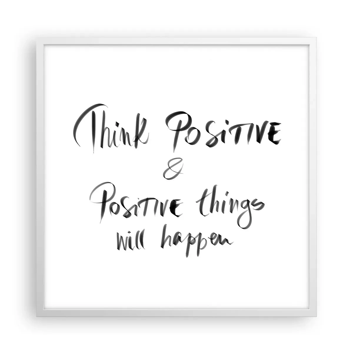 Poster in einem weißen Rahmen - Wie soll man leben? - 60x60 cm