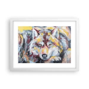 Poster in einem weißen Rahmen - Seelenfrieden unter den Lieben - 40x30 cm