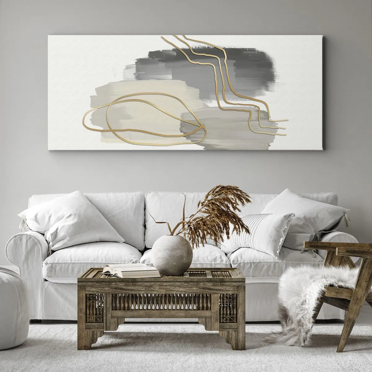 Bild auf Leinwand - Leinwandbild - Dauer und Bewegung - 100x40 cm