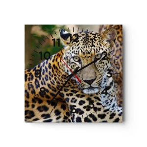 Wanduhr - Glasuhr - Wild und ruhig - 30x30 cm