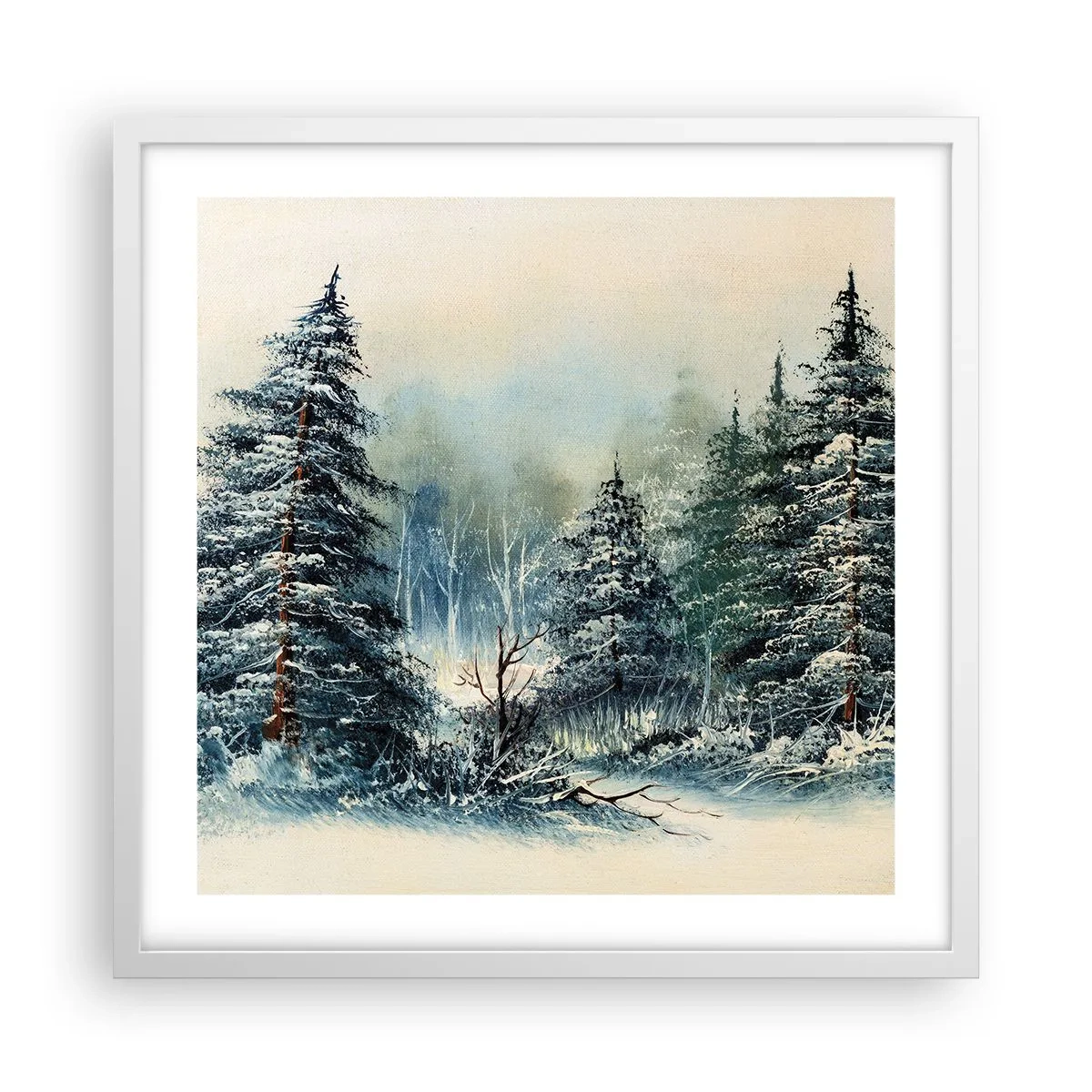 Poster in einem weißen Rahmen - Bereit für Weihnachten - 50x50 cm