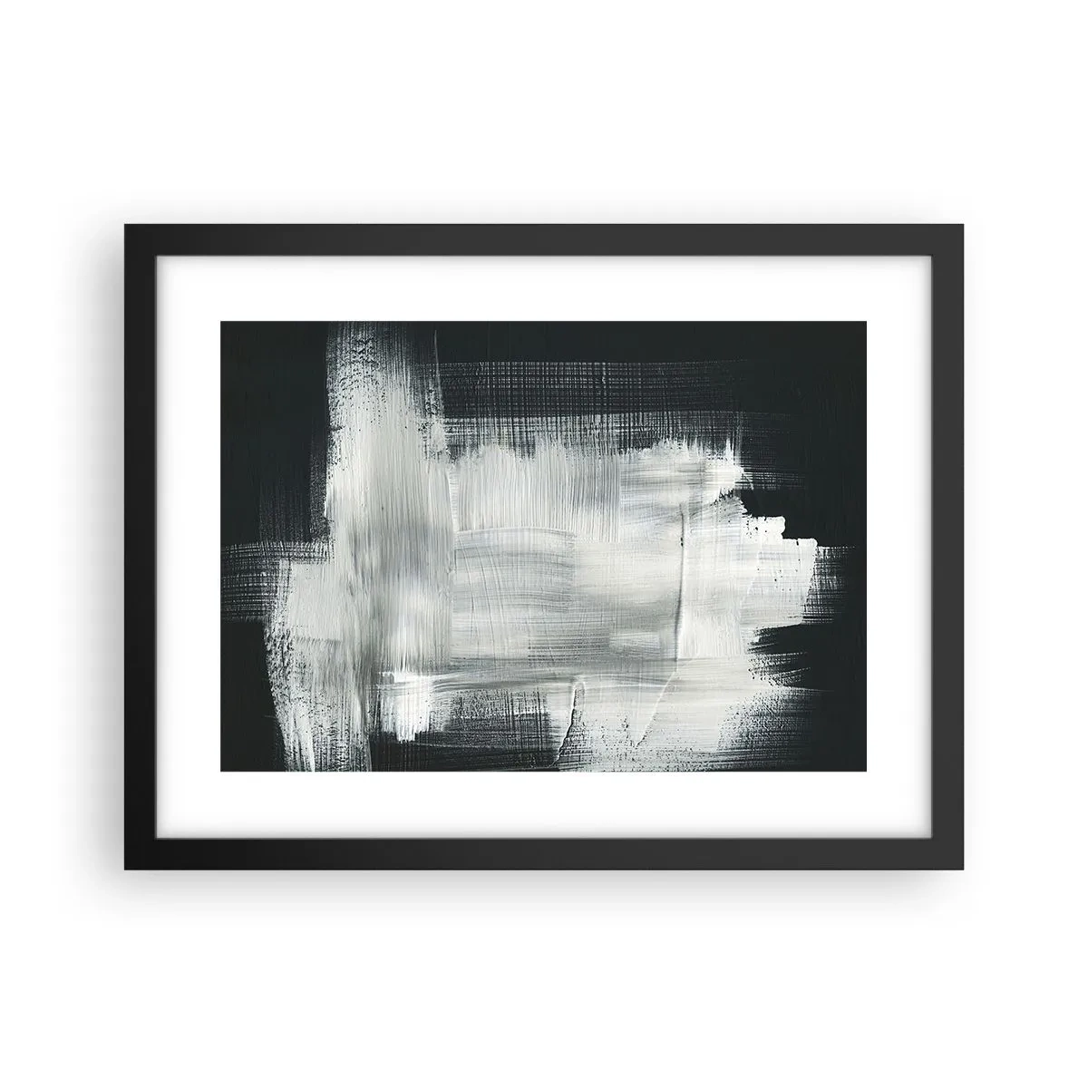 Poster in einem schwarzem Rahmen - Vertikal und horizontal gewebt - 40x30 cm