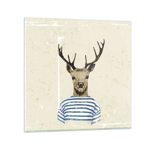 Glasbild - Bild auf glas - Weil ich gestreifte T-Shirts mag! - 30x30 cm