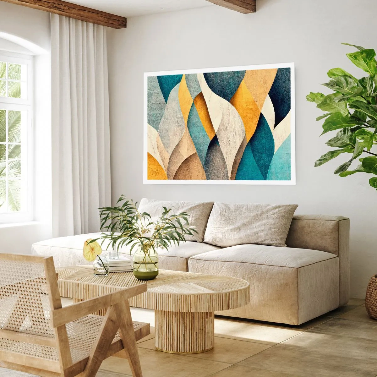 Poster - Rhythmus und Welle - 50x40 cm