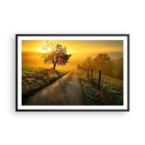 Poster in einem schwarzem Rahmen - Honig-Nachmittag - 91x61 cm