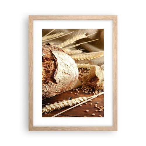 Poster in einem Rahmen aus heller Eiche - Appetitanregend, duftend, knackig - 30x40 cm