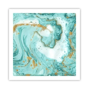 Poster - Unter der großen Welle der Edo-Ära - 60x60 cm