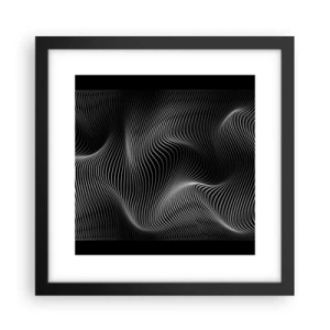 Poster in einem schwarzem Rahmen - Lichttanz im Raum - 30x30 cm