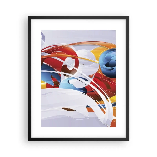 Poster in einem schwarzem Rahmen - Der Tanz der Elemente - 40x50 cm