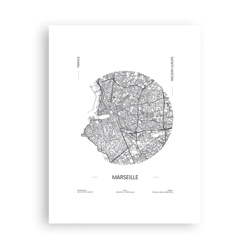 Poster - Anatomie von Marseille - 30x40 cm