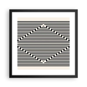 Poster in einem schwarzem Rahmen - Geometrische Illusion - 40x40 cm