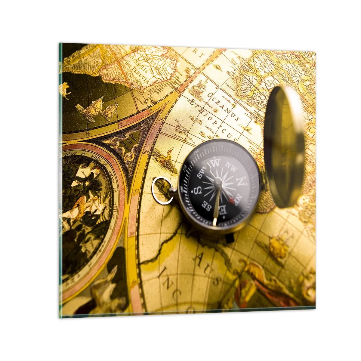 Glasbild - Bild auf glas - Oder vielleicht bis ans Ende der Welt? - 70x70 cm