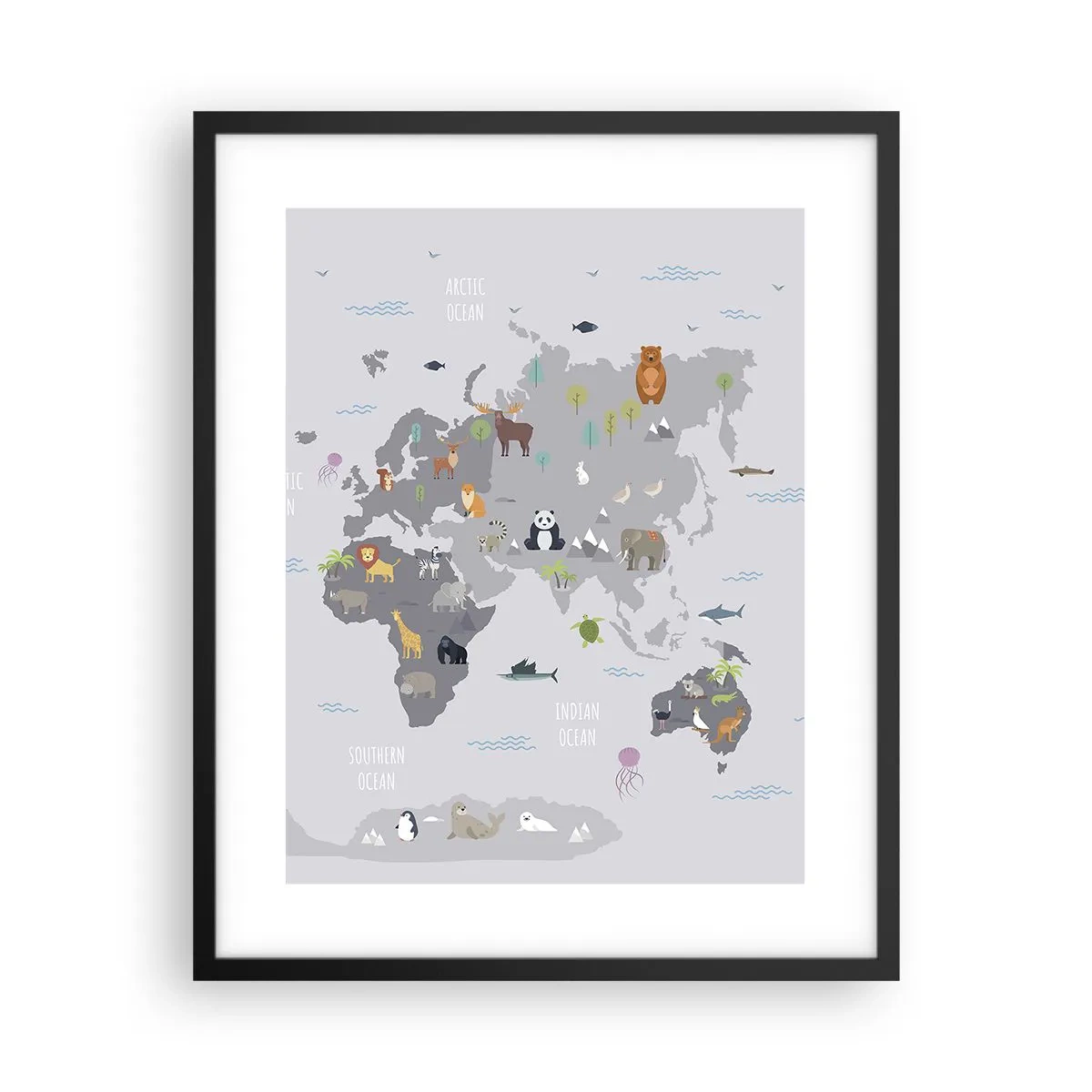 Poster in einem schwarzem Rahmen - Sag mir wo du herkommst ... - 40x50 cm