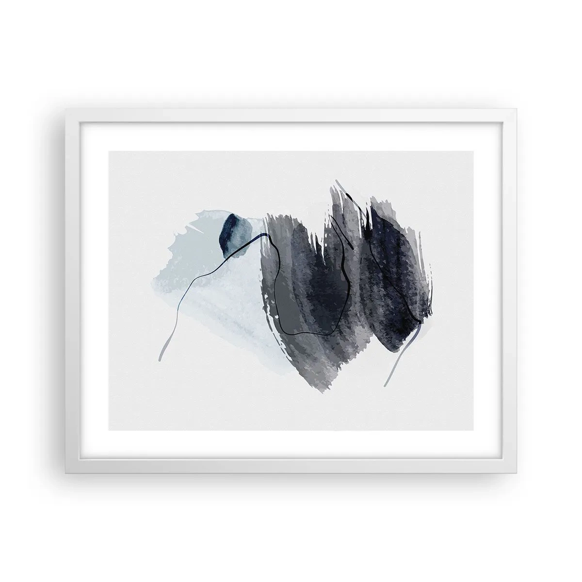 Poster in einem weißen Rahmen - Intensität und Bewegung - 50x40 cm