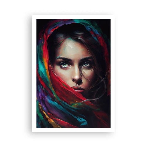 Poster - Grünäugiges Geheimnis - 70x100 cm