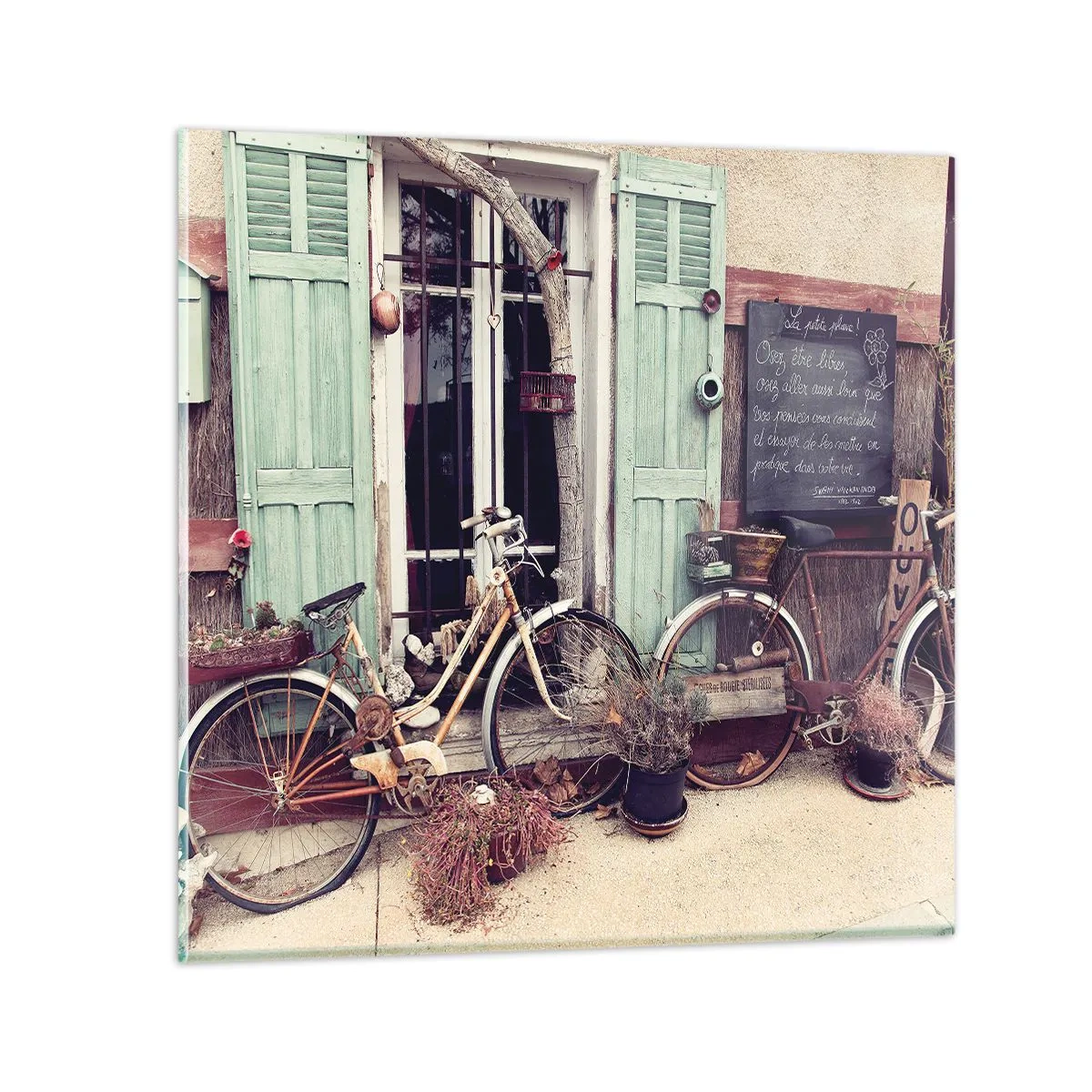 Glasbild - Bild auf glas - Es lebe die Provinz - 60x60 cm