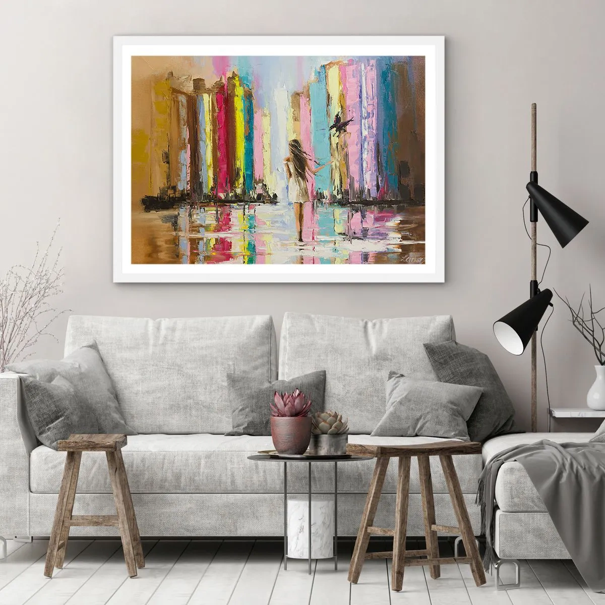 Poster in einem weißen Rahmen - Folge mir - 50x40 cm