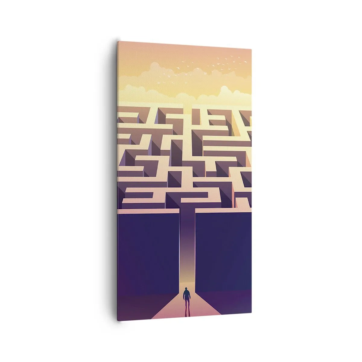 Bild auf Leinwand - Leinwandbild - Entscheidungszeit - 65x120 cm