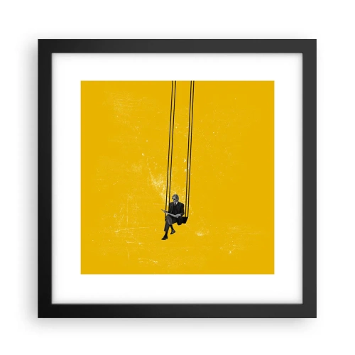 Poster in einem schwarzem Rahmen - Tag wie jeder andere - 30x30 cm