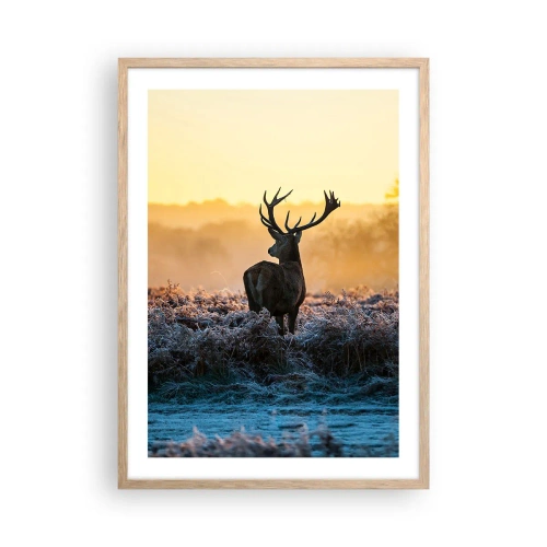 Poster in einem Rahmen aus heller Eiche - Gekrönt auf seinem Besitz - 50x70 cm