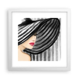 Poster in einem weißen Rahmen - Wo soll ich dich finden? - 30x30 cm