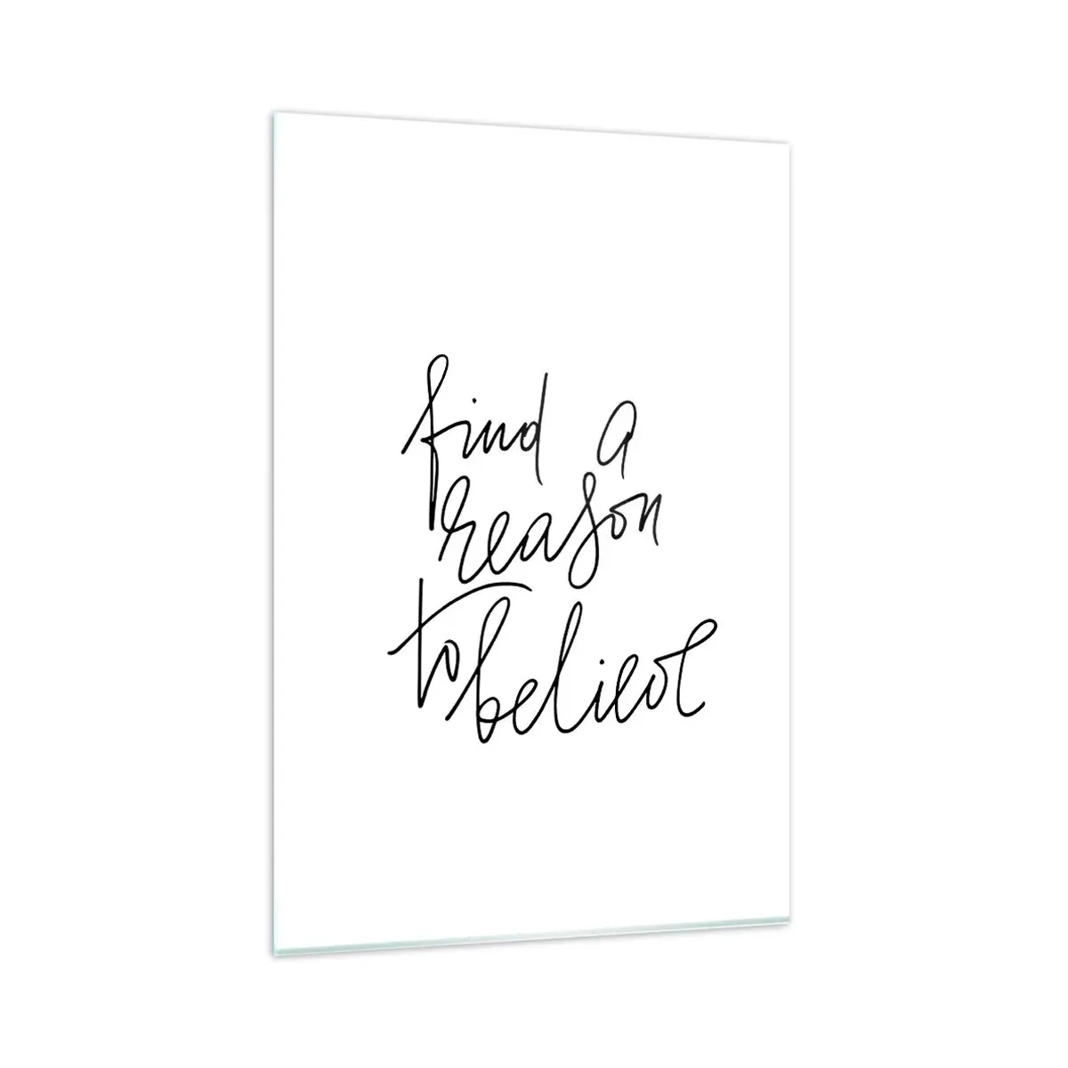 Glasbild - Bild auf glas - Ein motivierendes Zitat im minimalistischen Stil - 80x120cm - Es ist möglich - Moderne Wanddekoration für Wohnzimmer und Schlafzimmer ARTTOR