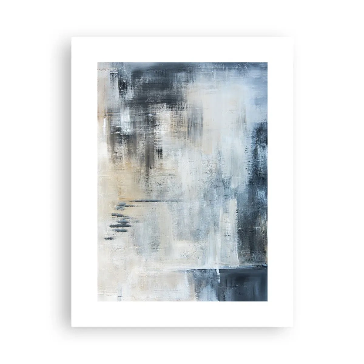 Poster - Hinter dem blauen Vorhang - 30x40 cm
