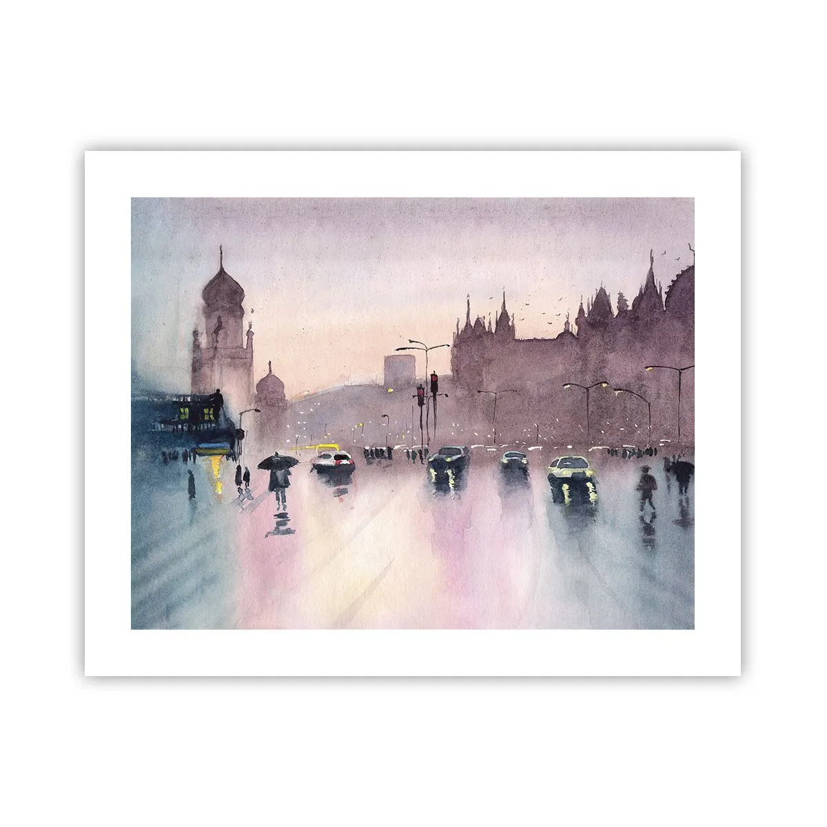 Poster - Im regnerischen Dunst - 50x40 cm