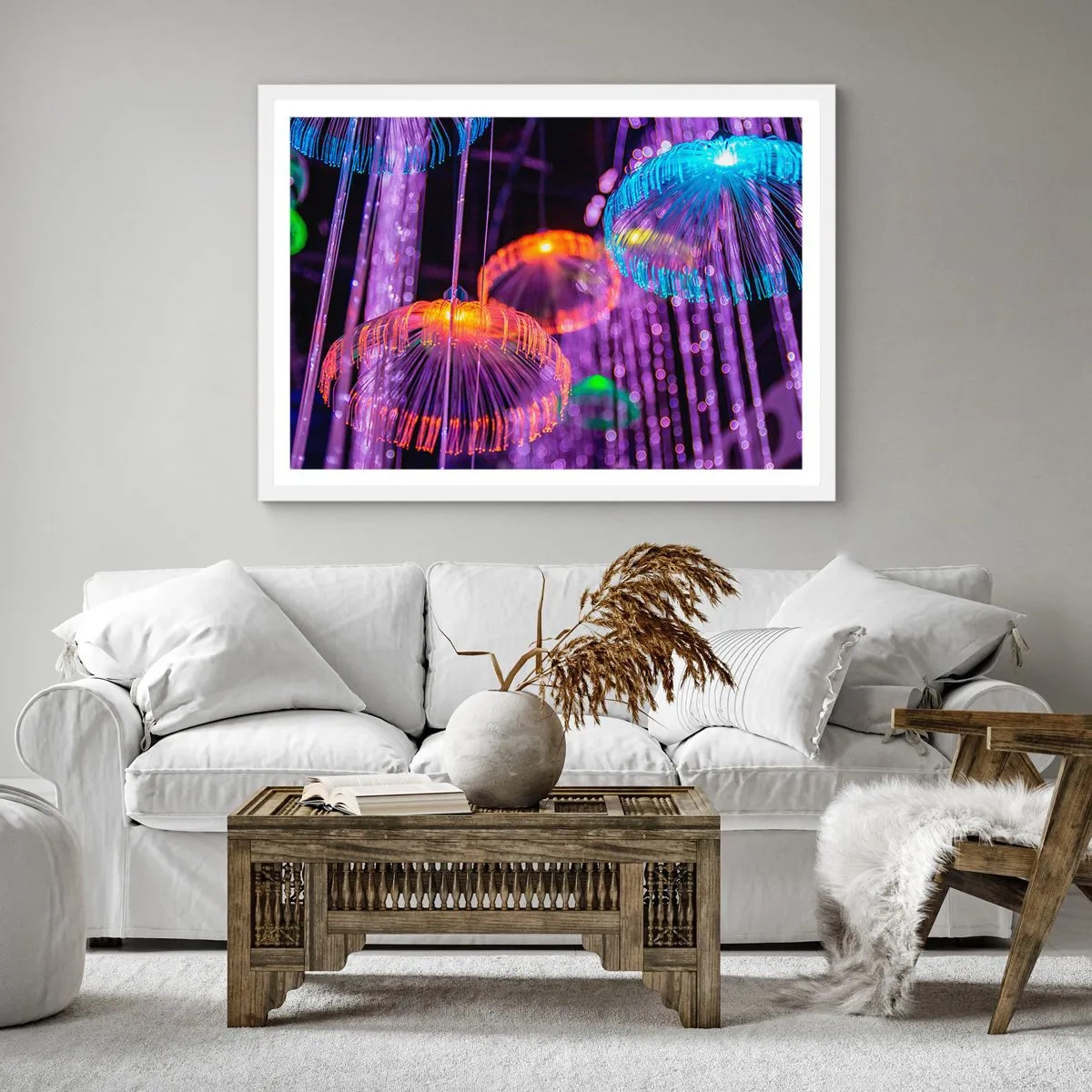 Poster in einem weißen Rahmen - Lichtbrunnen - 40x40 cm