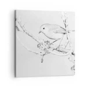 Bild auf Leinwand - Leinwandbild - Wintermorgen - 50x50 cm