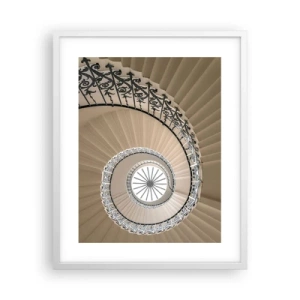 Poster in einem weißen Rahmen - Im Inneren der Muschel - 40x50 cm