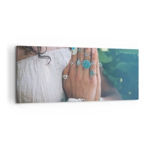 Bild auf Leinwand - Leinwandbild - Willkommen im Zentrum des Seins - 100x40 cm