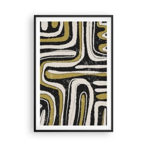 Poster in einem schwarzem Rahmen - Komposition: Straßen und Gassen - 61x91 cm